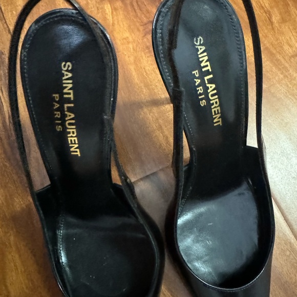 Saint Laurent slingback pumps in black size 38.5 - Picture 2 of 6